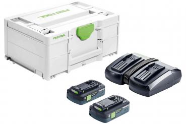 FESTOOL Energie-Set SYS 18V 2 x 4,0 / TCL6 DUO im Systainer SYS3 M187
